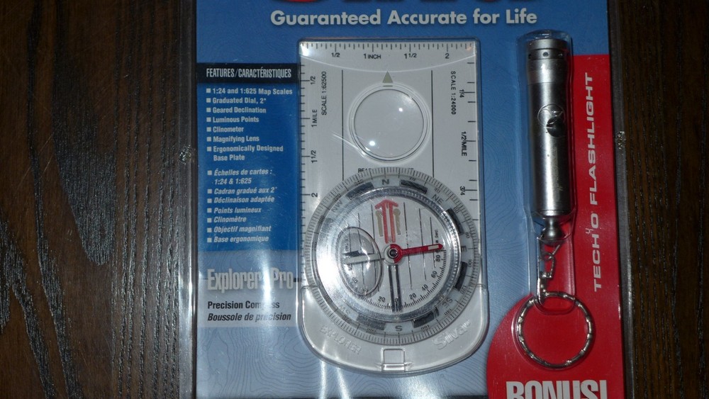 Silva Explorer Pro Compass Waterproof Tunable Housing Scale Lanyard - **READ**