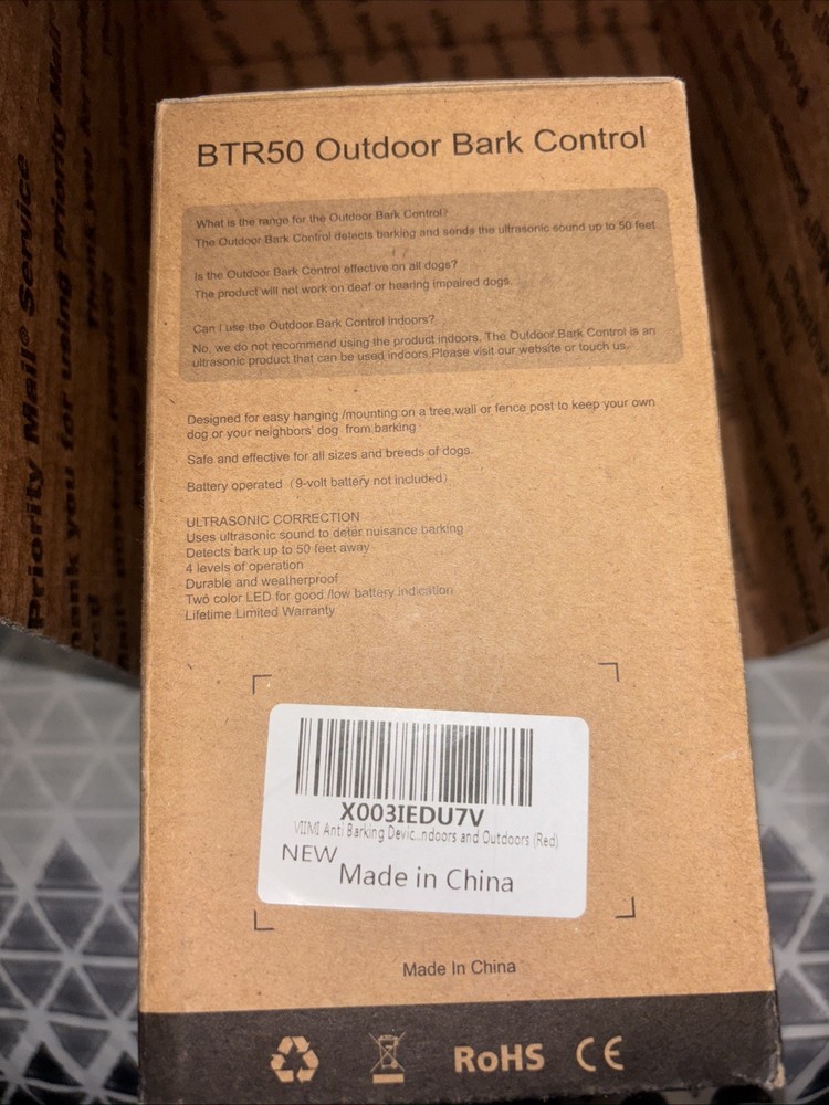 BTR50 Outdoor Bark Control