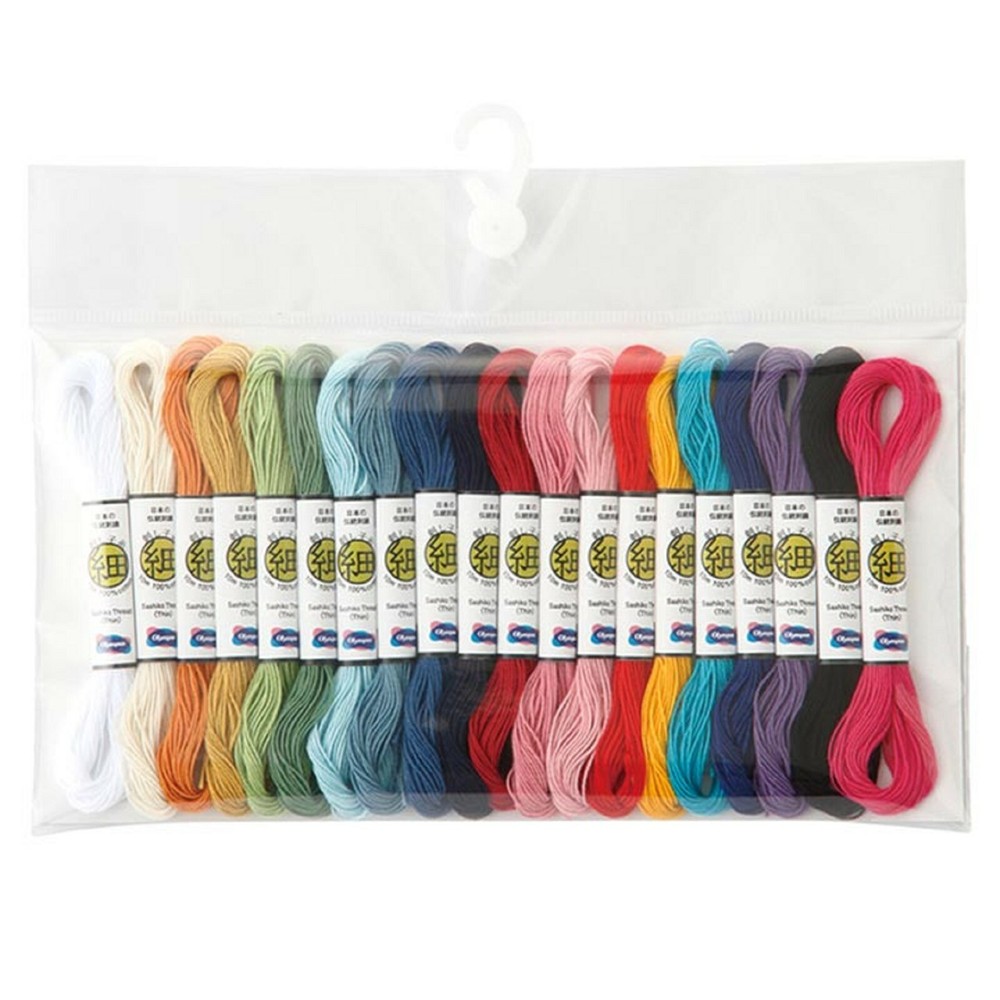 Japan Embroidery  SASHIKO THREAD OLYMPUS 10m 20COLORS thin type