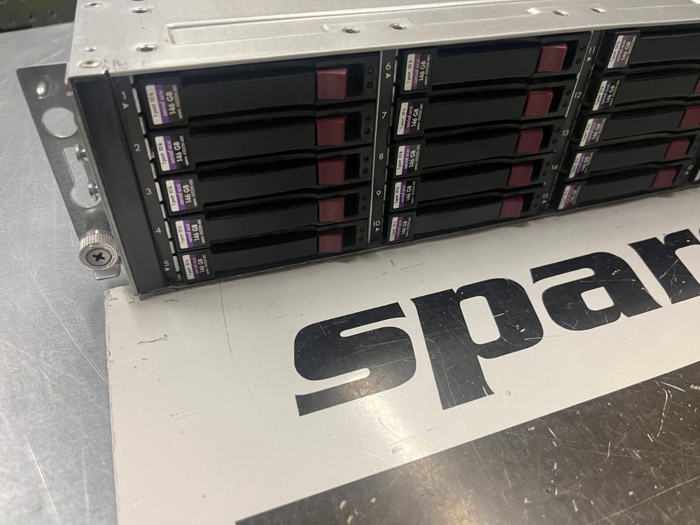 HP 418800-B21 StorageWorks MS70 Drive Array with 25 trays. No HDD.