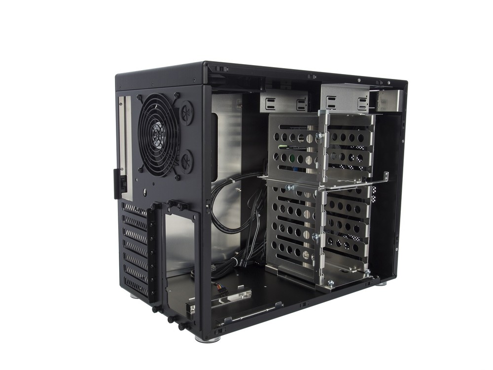 Computer Case By Integer Computers, ATX, Micro-ATX, Black Aluminum Model B-650