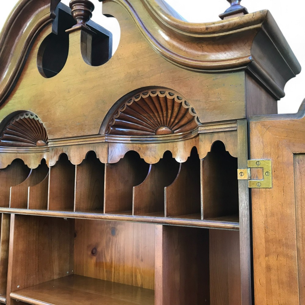 Wright Table Co. Cherry 2 part Secretary Desk