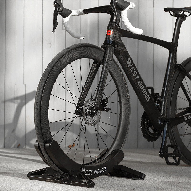 Adjustable Bicycle Stand Rack ABS MTB Road Bike Indoor Floor Parking Stand Black