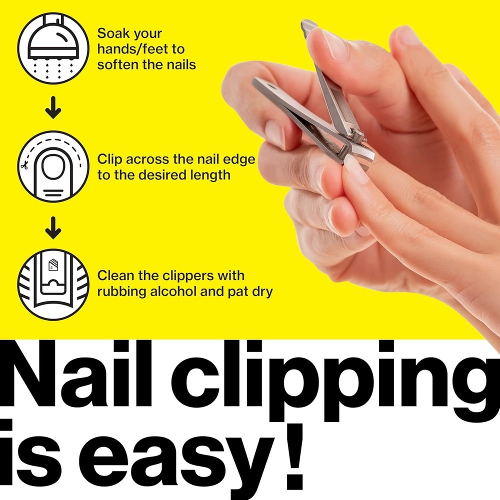 Ultra Sharp Nail Clippers Set - 2 Pack, Silver