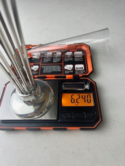 1907 J.B & Co. Birmingham Weighted Sterling Silver Vase with Glass Liner w/ Mono