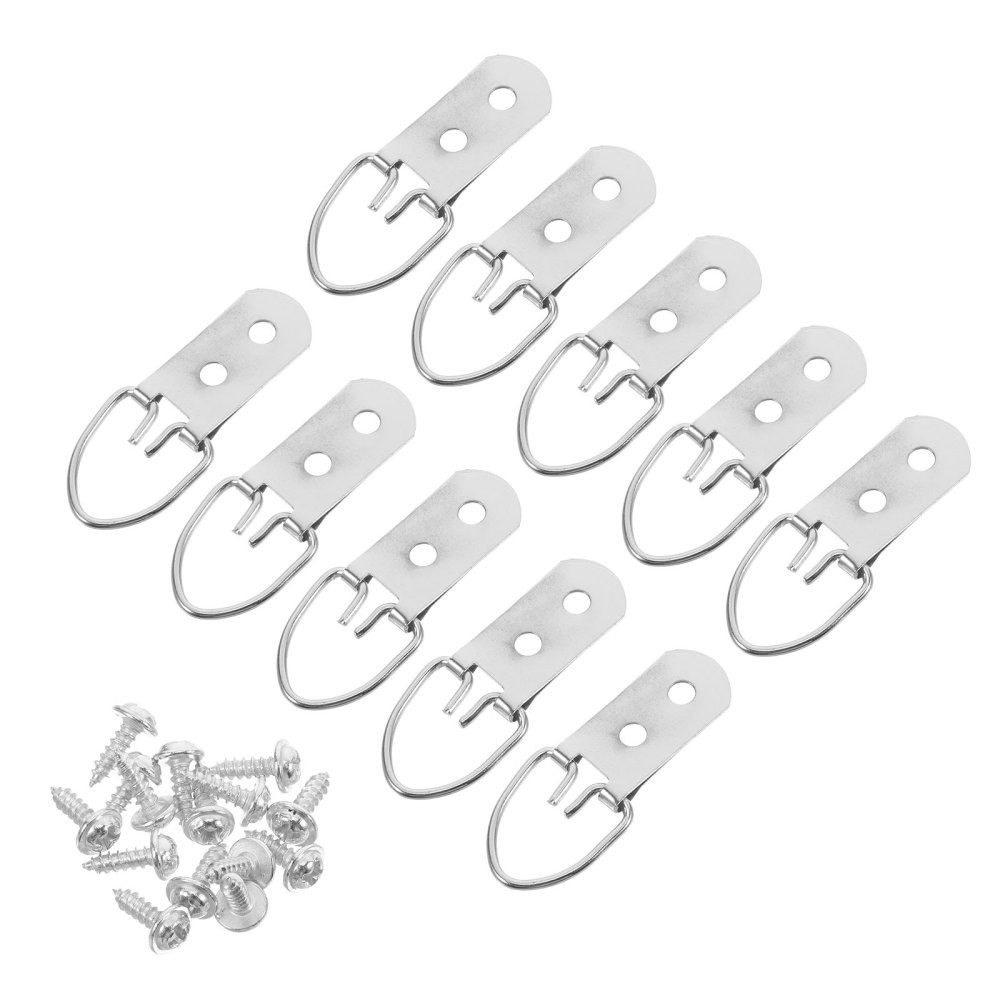 30 Set Double Hole D-Ring Frame Back Hardware Kit Picture Frame Hanging Hooks