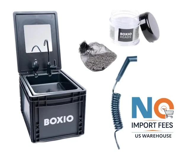 BOXIO Portable Sink Mobile Camping Wash Basin w/ Pump & 5L Tank Outdoor RV