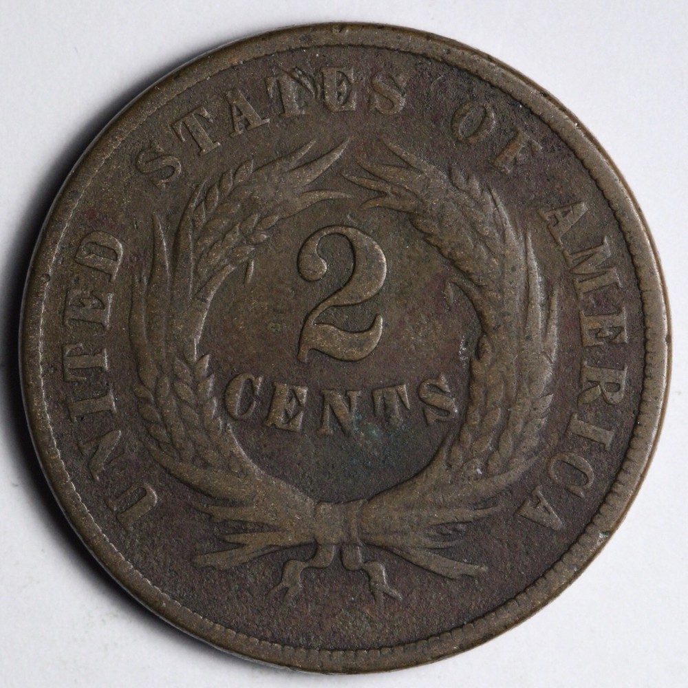 1868 Two Cent Piece FINE E352 KGP