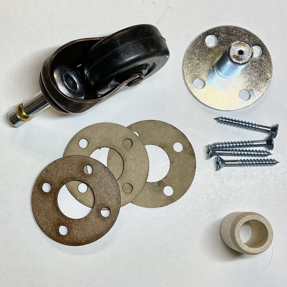 Faultless Single Wheel Rubber Wheel Piano Caster Kit