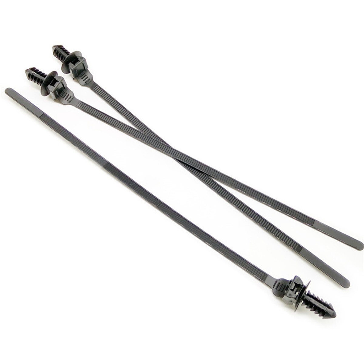 Car Pipe Cable Wiring Harness Fastener Push Clips Straps Wire Tie Released Zip