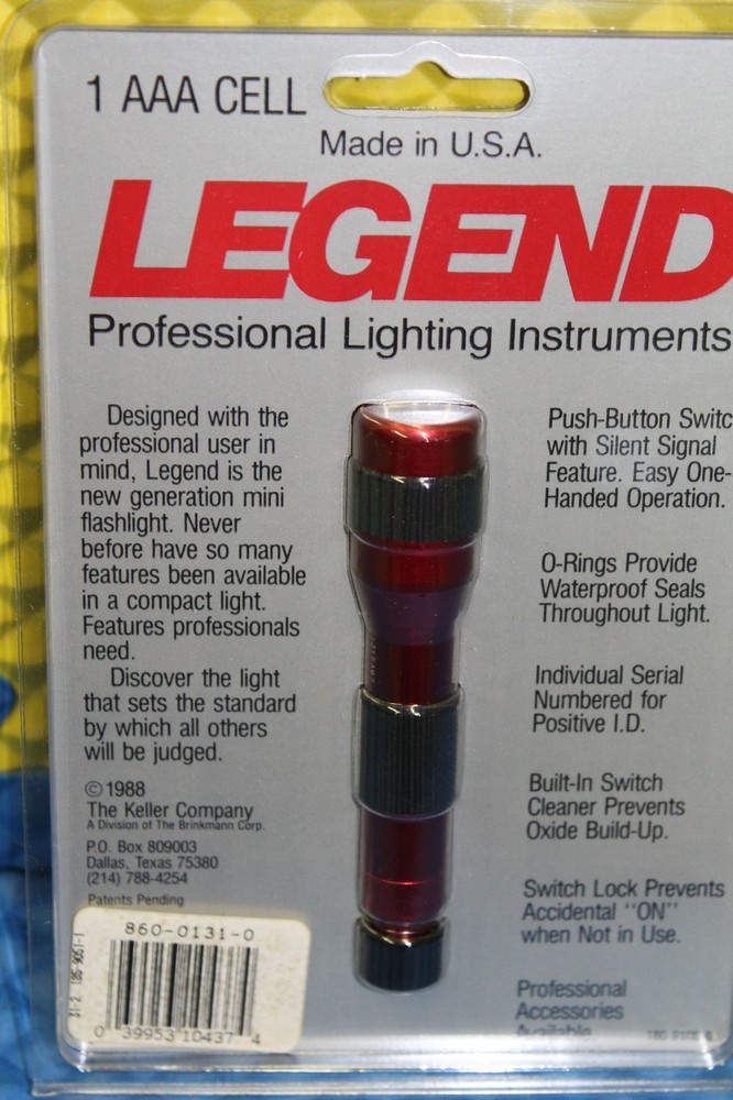 LEGEND PROFESSIONAL LIGHTING INSTRUMENTS Red Model 700-0121-0