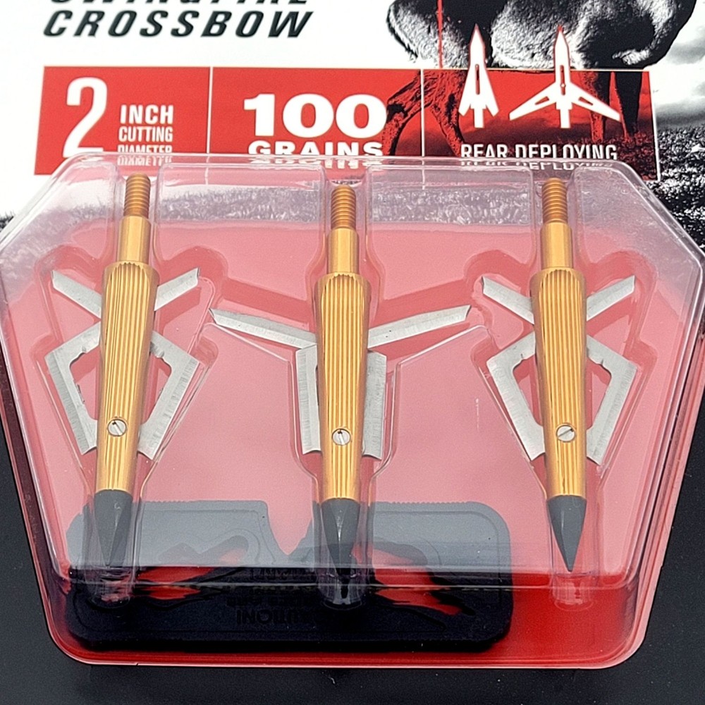 NAP Killzone Swingfire Crossbow Mechanical Broadheads 2" 100gr Rear Deploying