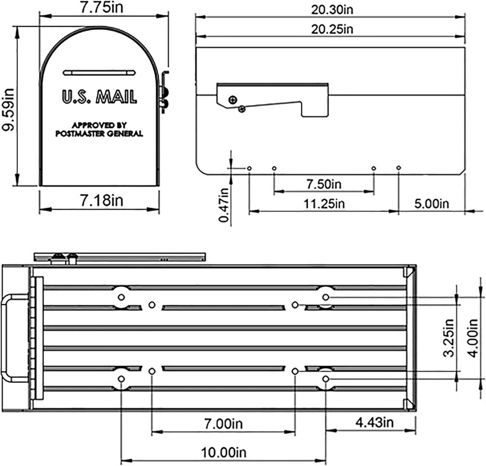 Ironside Large Capacity Galvanized Steel Black, Post-Mo