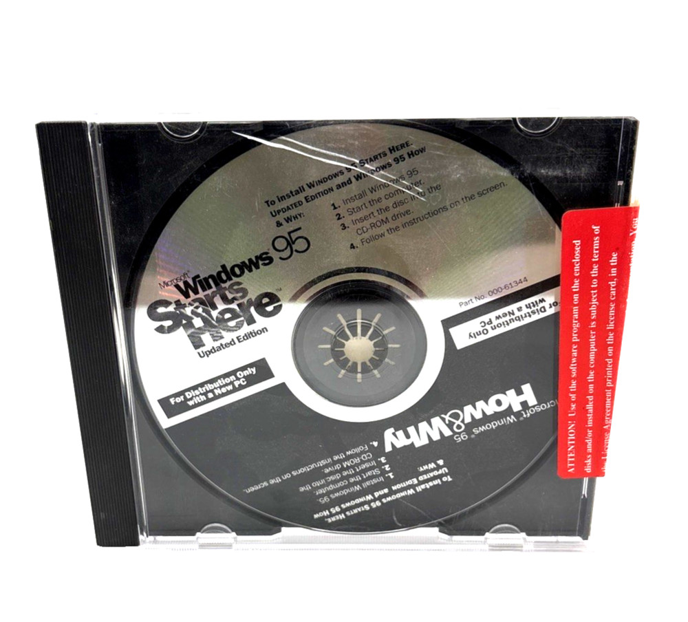 Microsoft Windows 95 Set-up Software (CD-Rom, 1995)
