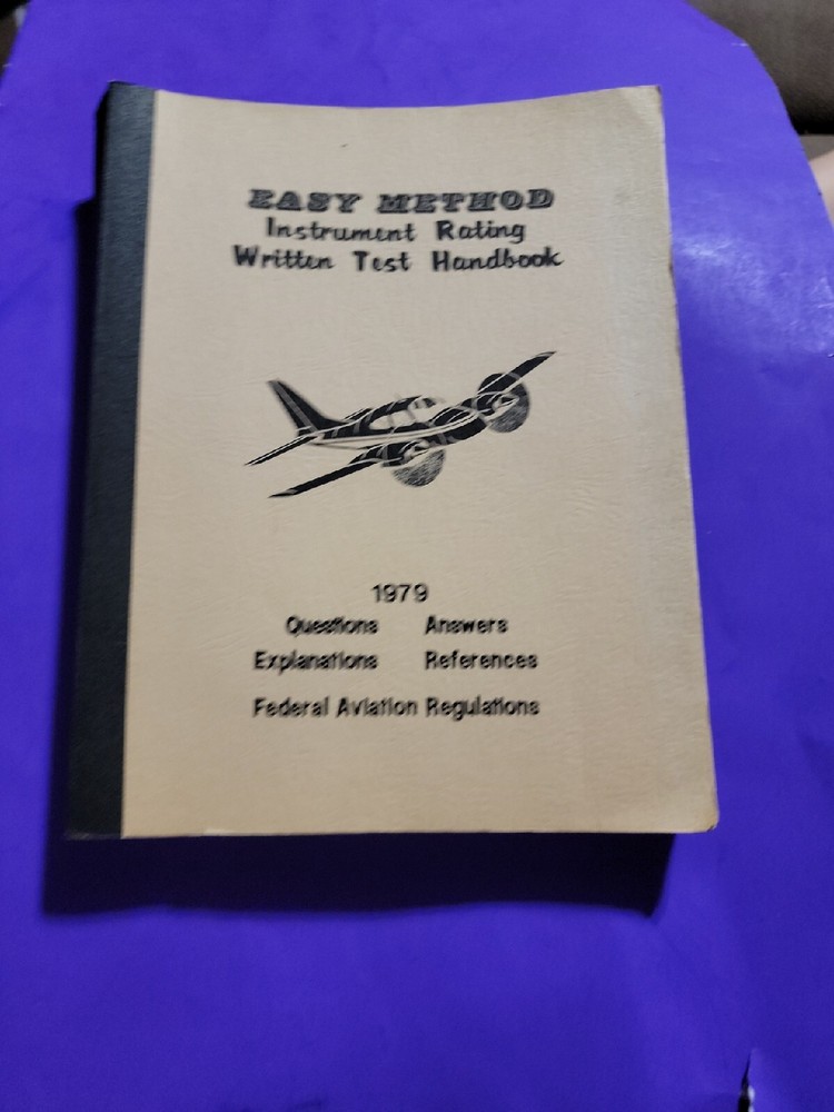 Easy Method Instrument Rating Written Test handbook 1979 VG+++