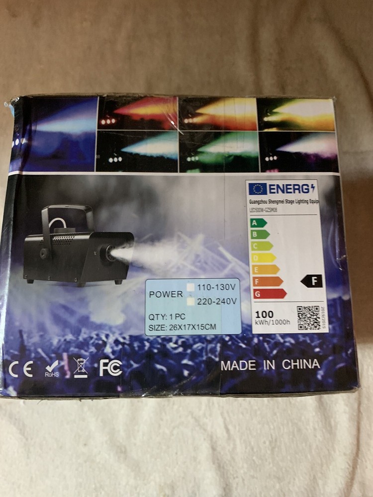 Itshiny Fog Machine Colorful LED Lights Strobe Effect Wireless Remote Continuous