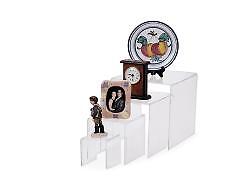 SSWBasics 4, 6, 8, 10 inch Square Nesting Clear Acrylic Display (4 Risers)