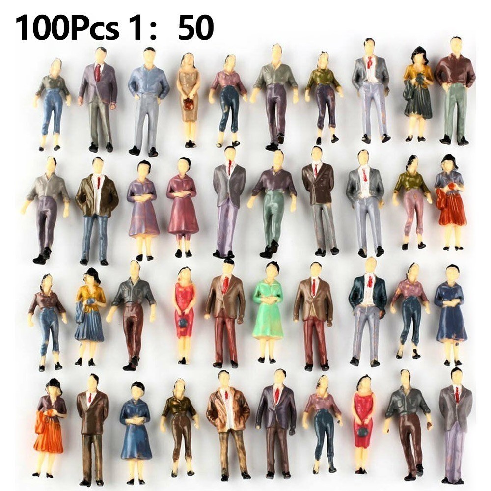Painted Figures Model Sand Table Beautiful Decoration Multicolor Passenger