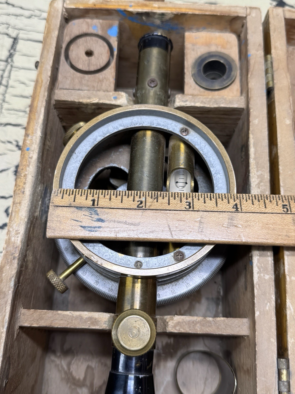 VTG Bostrom Brady MFG No 4 Contractors Survey Transit Level in Wooden Box USA