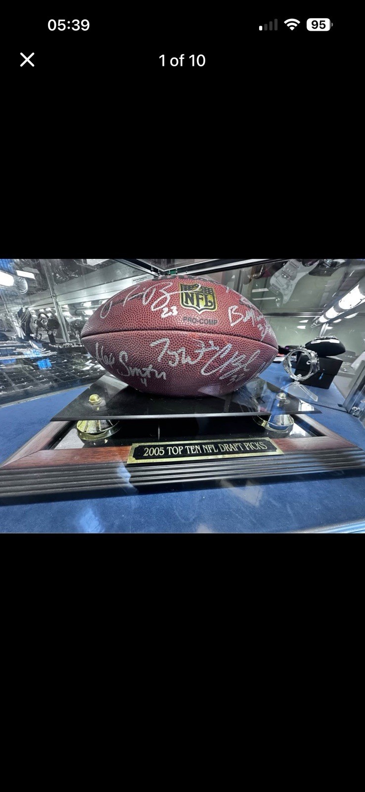2005 Top 10 NFL Draft Picks Autographed Football