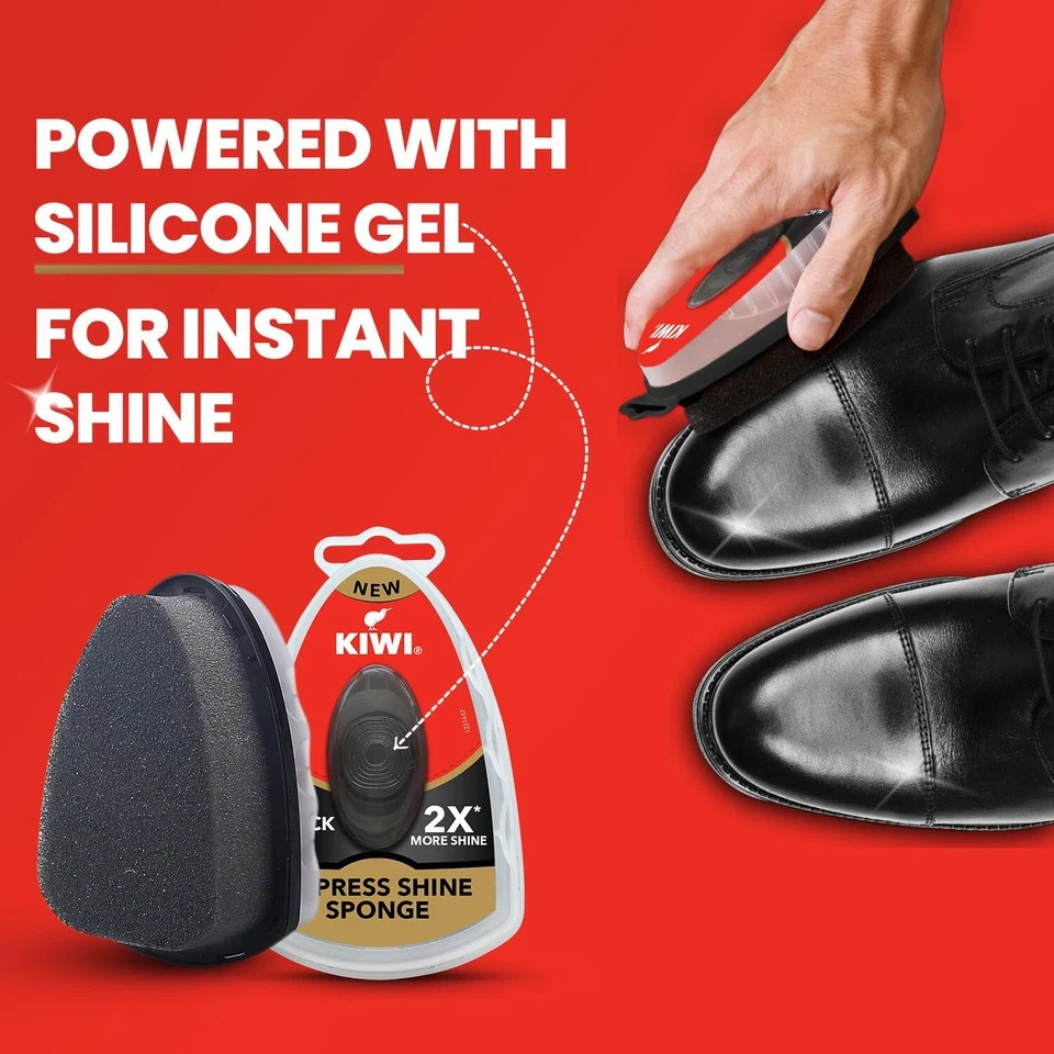 Kiwi Express Shine Sponge - Black, 2 Pcs