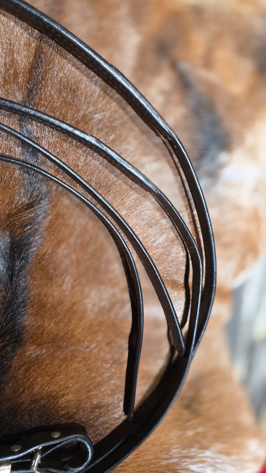 7 Ft Dark Oil Leather Split Reins Western Silver Buckles Conchos - Light Weight