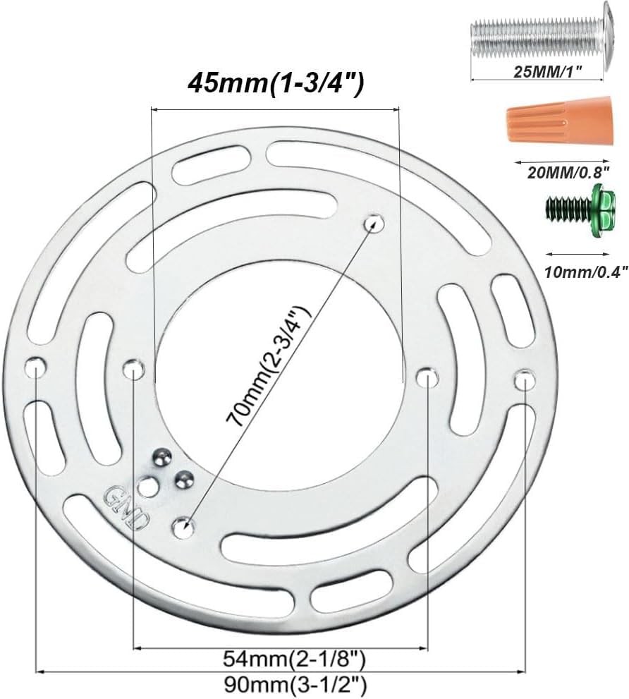 4 Inch Ceiling Light Fixture Mounting Bracket, 10 Sets Universal Light Circle