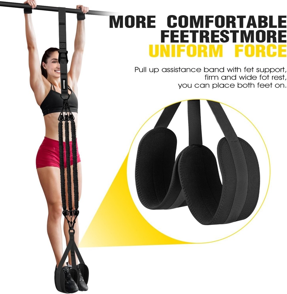 Durable Resistance Bands for Pull Up & Body Strength Training - 300 lbs Support