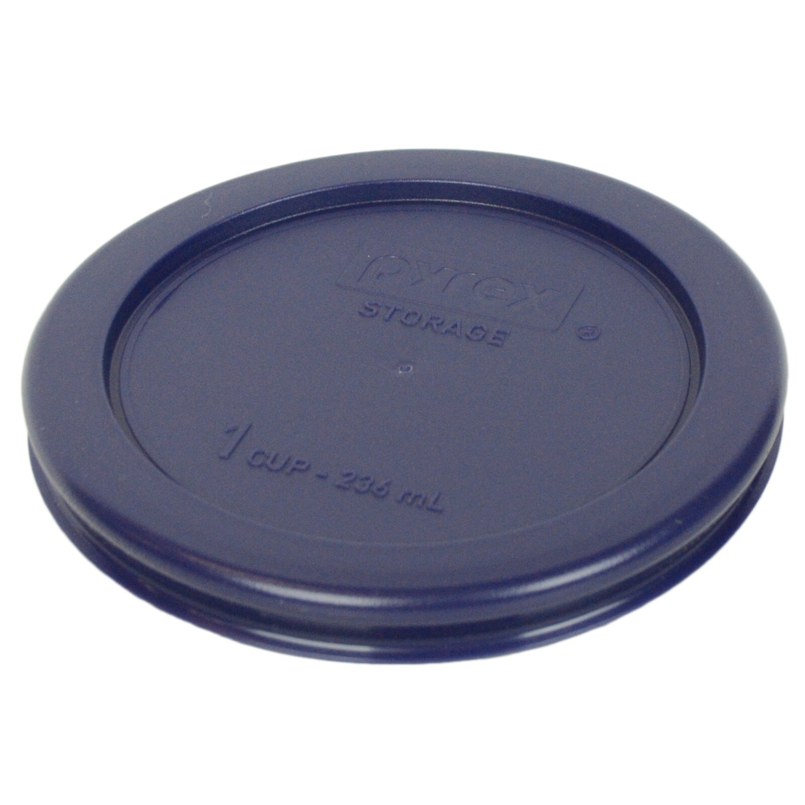 Pyrex (6) 7202 Glass Food Storage Bowls & (6) 7202-PC Dark Blue Plastic Lids