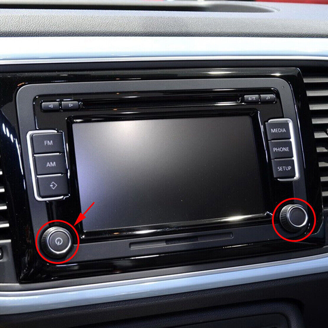 2xLeft & Right Auto Radio Knob Button Turn Knob for VW RCD360 RCD440 RCD410 280C