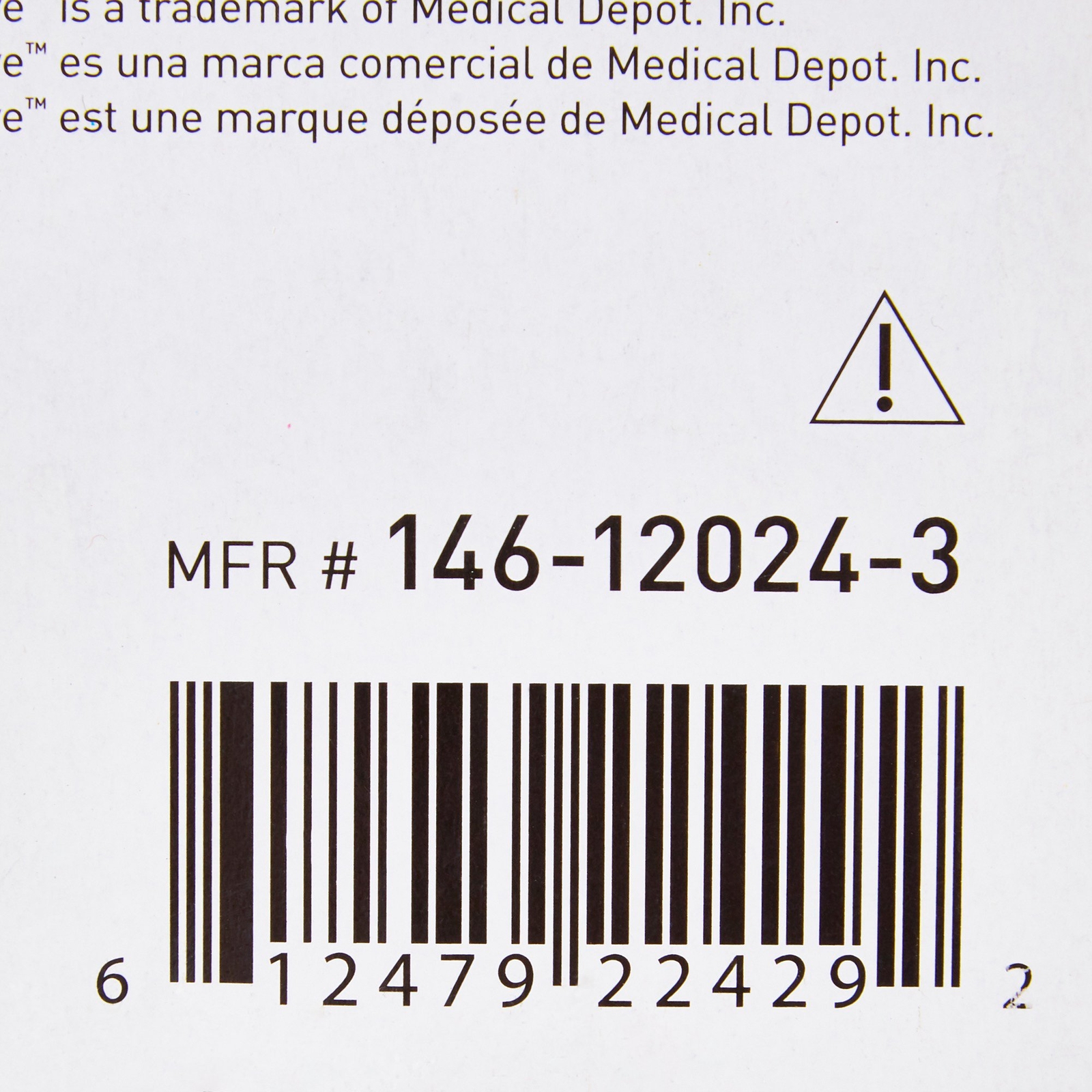 McKesson White Steel Wall Mounted Wall Grab Bar 24" L 146-12024-3