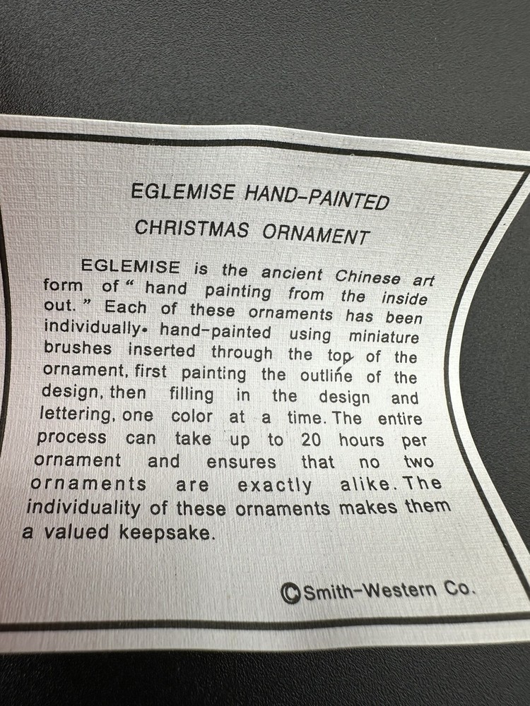 SEATTLE ORNAMENT CHRISTMAS EGG SMITH WESTERN.