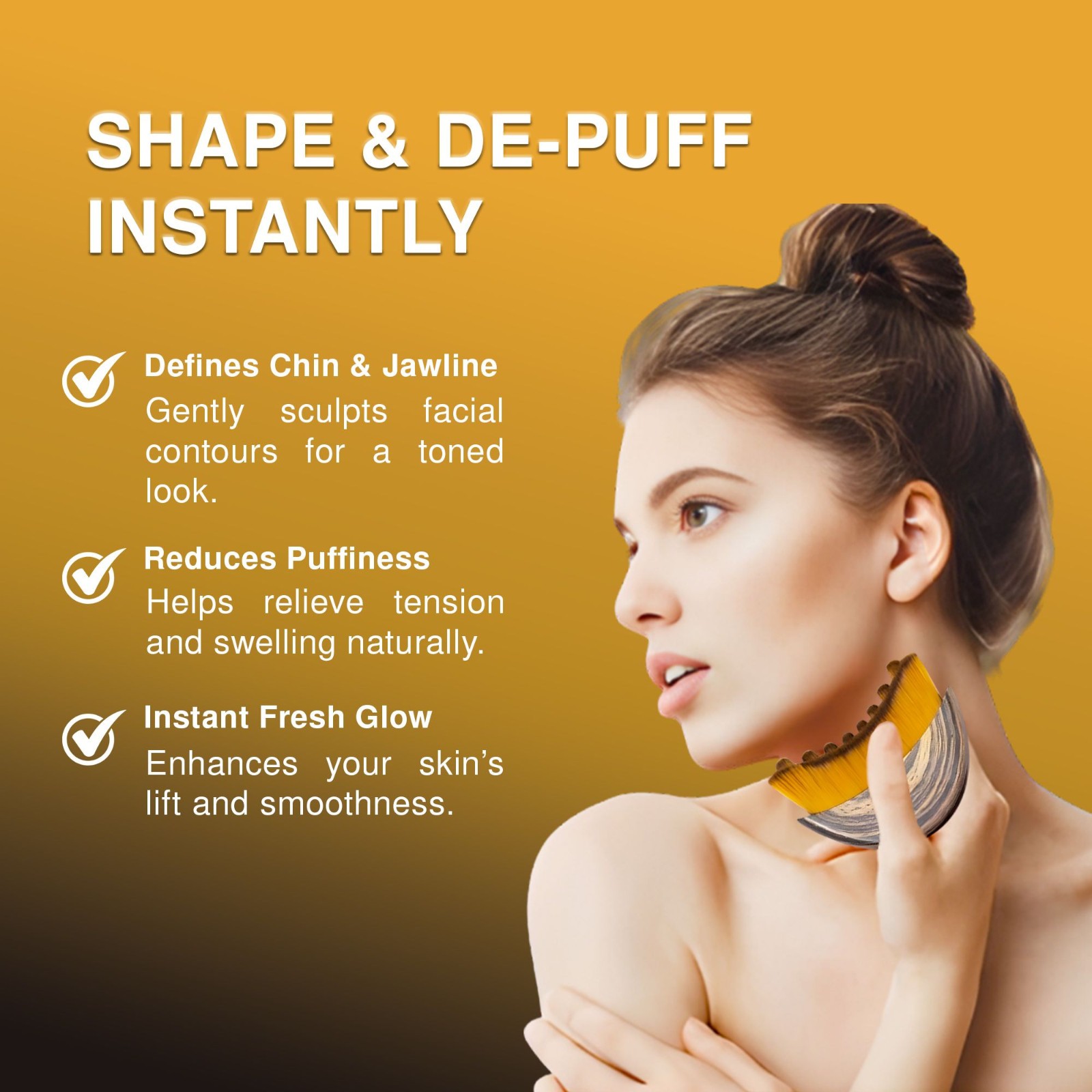 2PC Lymphatic Contour Face Brush Lymphatic Drainage Massager for Face by Glowiex