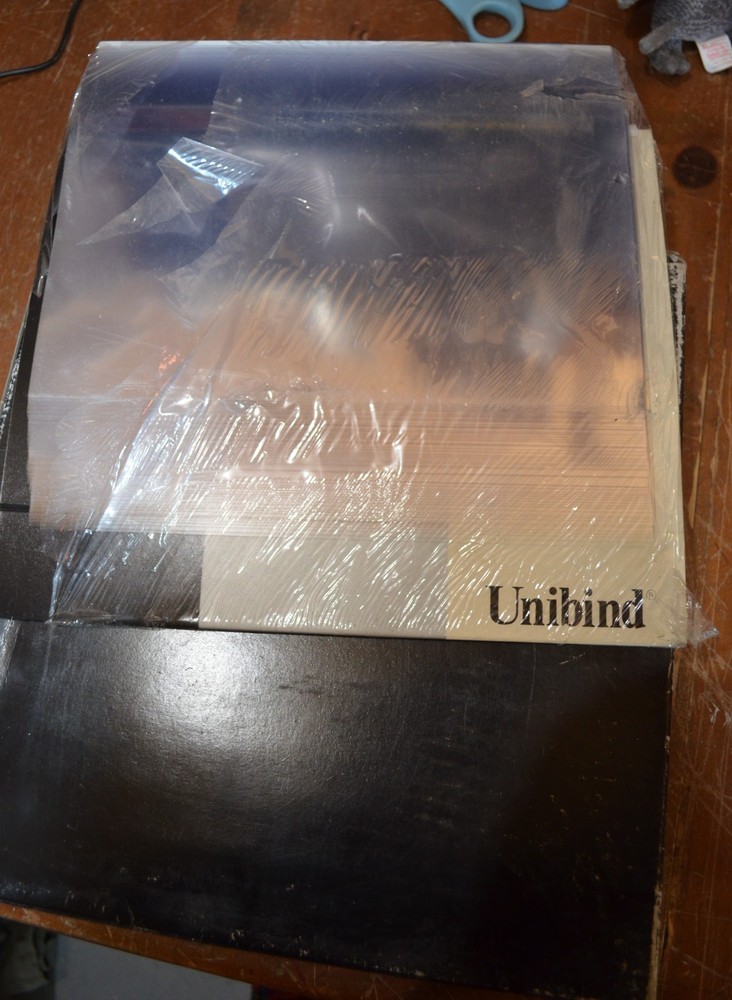Unibind Heat Binding Machine, Sheets, Covers,  New box 100 sheets 1/4" capacity