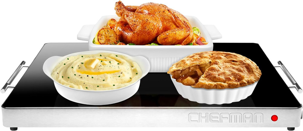 Electric Warming Tray with Adjustable Temperature Control, Perfect for Buffets,