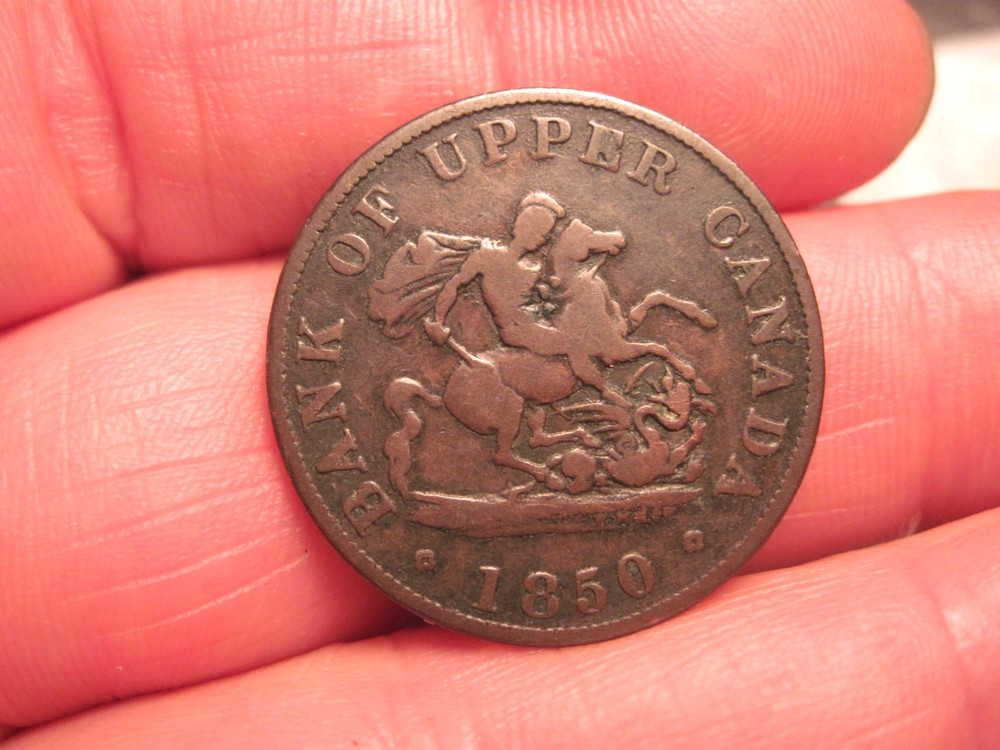 1850 UPPER CANADA, 1/2 PENNY TOKEN  (855C)