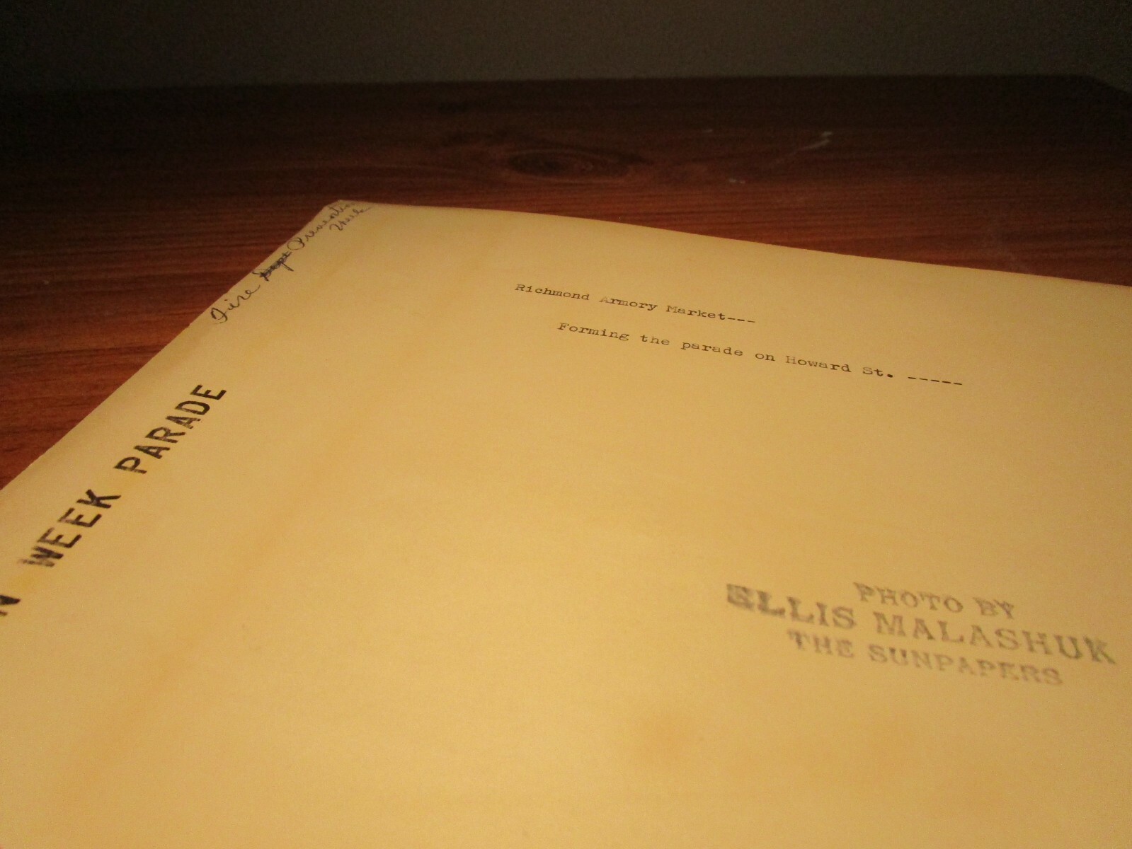 Rare 1960 Richmond Armory Market Baltimore Maryland Fire Department Photo