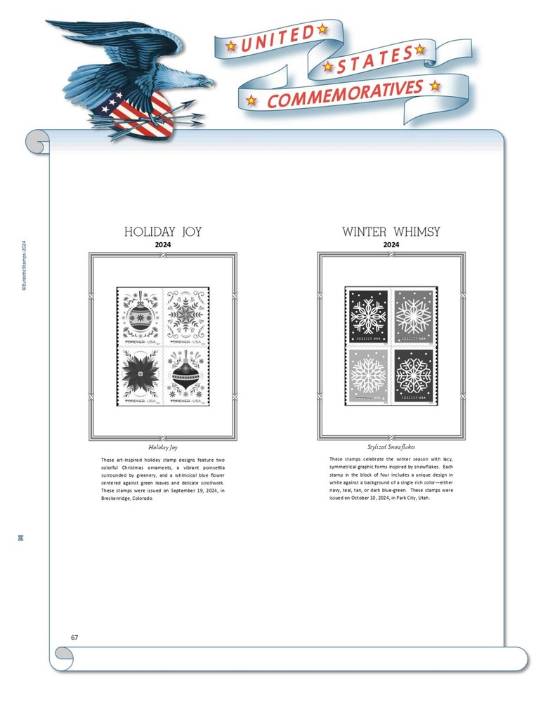 2024 U.S. Commemorative Singles SIMPLIFIED Supplement (White Ace Alternative)