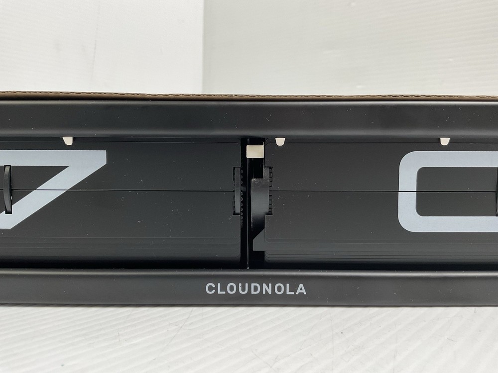 Cloudnola Flip Clock Wall Clock Plastic Black Wall Decor
