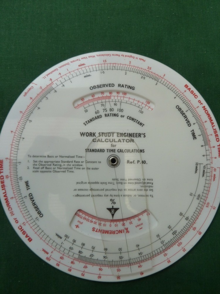 FEARNS WORK STUDY ENGINEER'S CALCULATOR + EXTRA CALCULATOR