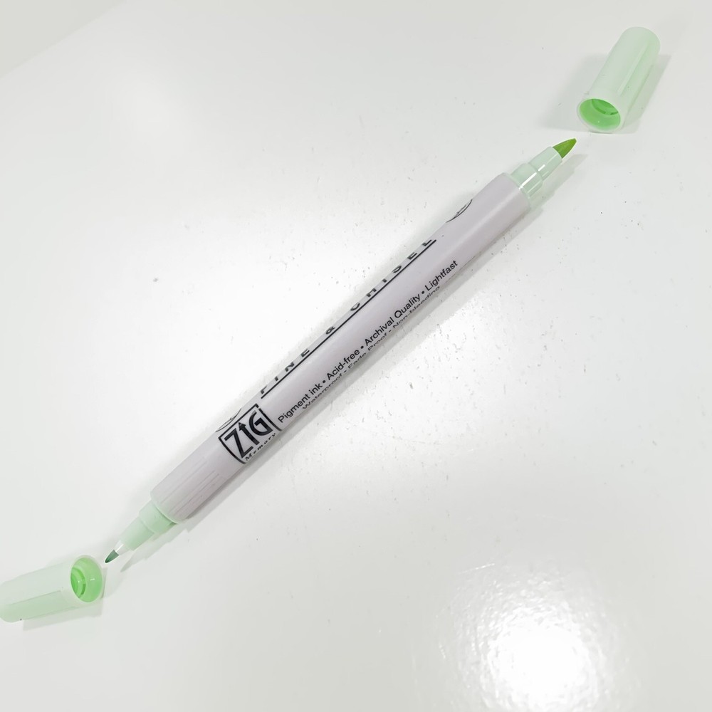 Zig Fine And Chisel, Pigmented Ink, Pale Mint (ZIG MS-6700/403)