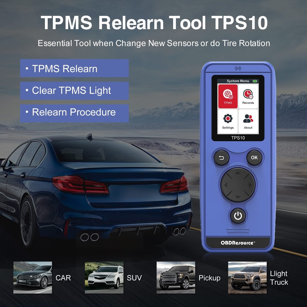 Universal TPMS Relearn Tool Auto Tire Pressure Sensor Activate TPMS Reset Tool