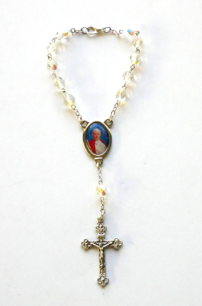 Pope John Paul II Small Rosary / Car Rosary