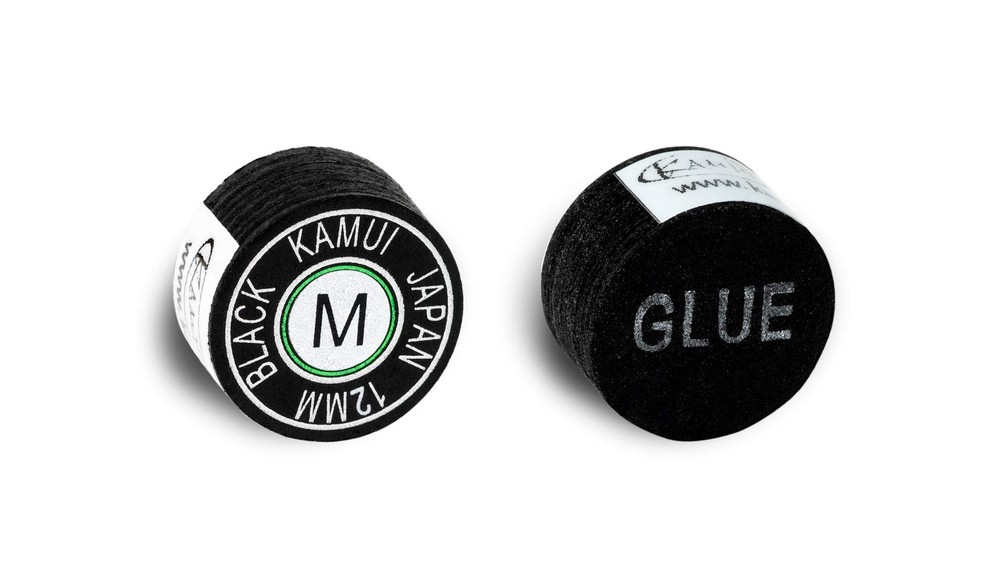 Black Laminated Pool Billiard CUE TIP - 1 pc (Medium, 12 mm)