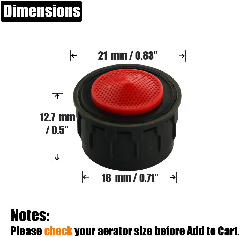 3 Pack Faucet Aerator Insert 2.2 GPM Flow Restrictor Bathroom Replacement Part
