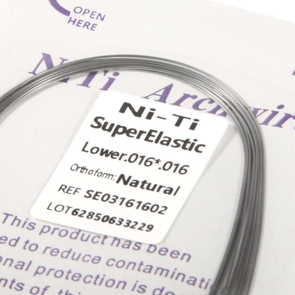 Dental Orthodontic Arch Wire NiTi Rectangular Super Elastic Natural 10pcs/pack