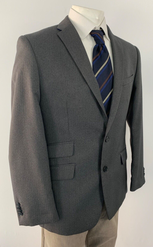 TAYLOR & WRIGHT BLAZER JACKET 40 REGULAR GREY Tailored Fit Button Up Formal