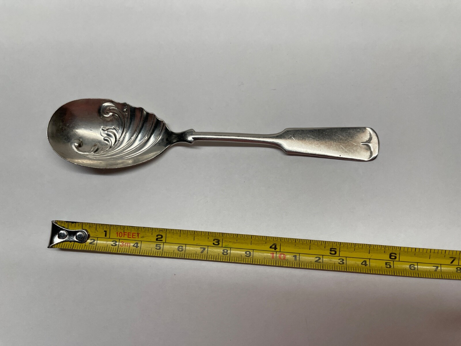 Vintage Coin Silver Sugar Spoon 5-7/8” 19g
