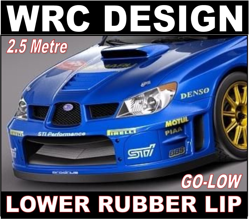 WRC Design GO-LOW Front bumper lower rubber lip spoiler Protector Trim splitter