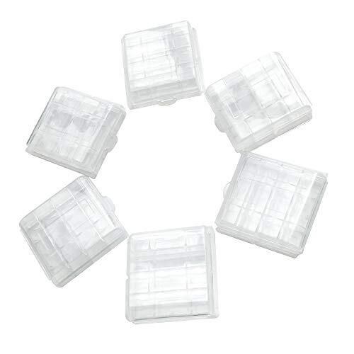 6Pcs Battery Storage Box Case Holder Batteries Container Organizer for AA/AAA